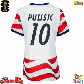 United States Christian Pulisic #10 Replica Home Stadium Shirt for Women World Cup 2026 Short Sleeve